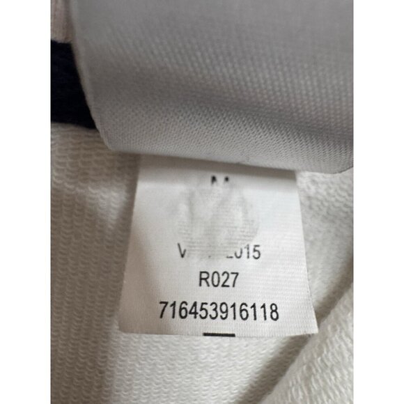 Villager Liz Claiborne Nautical Jacket Long Sleeve Navy White Stripe Zip Medium - Picture 5 of 11